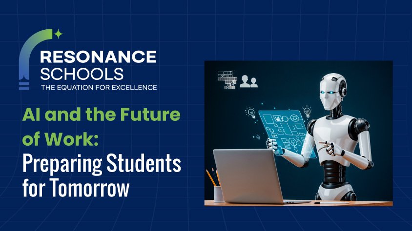 AI and future of work concept showing children learning digital skills for future careers